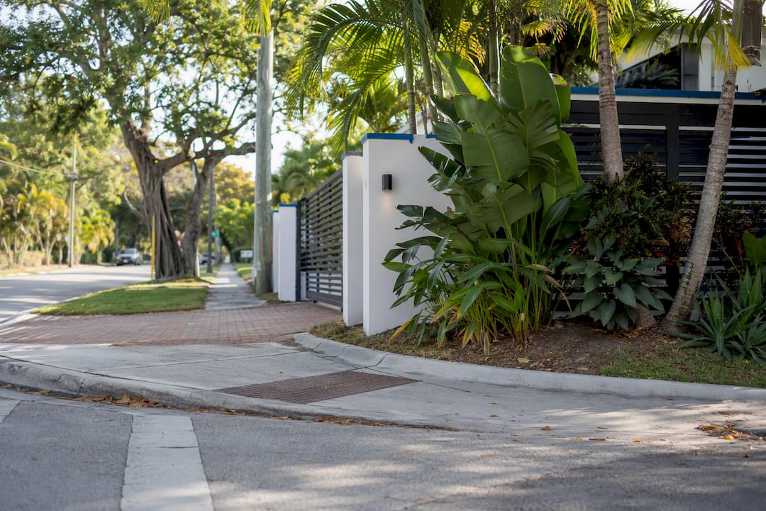 Driveway sight-distance visibility at corner lot