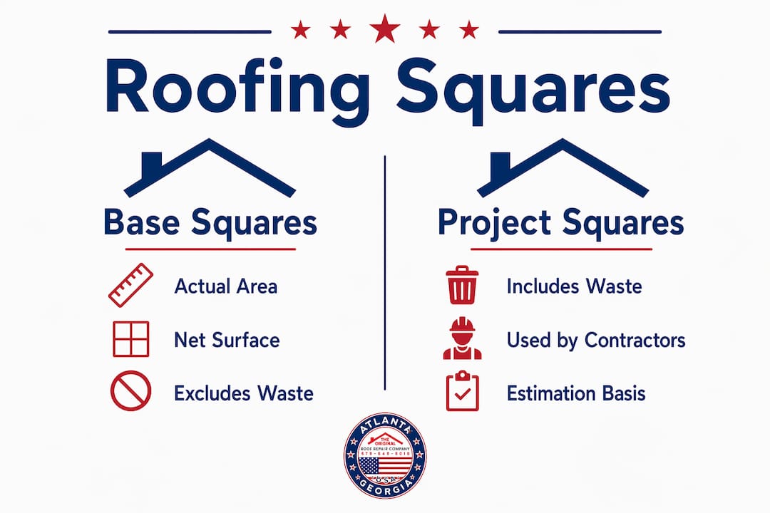 Infographic comparing base squares and project squares