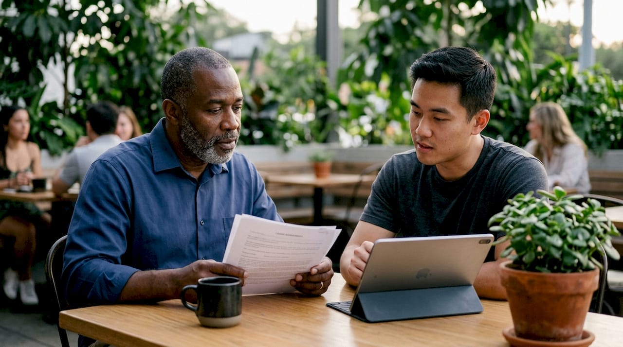 Landlord and cash buyer negotiating rental property sale