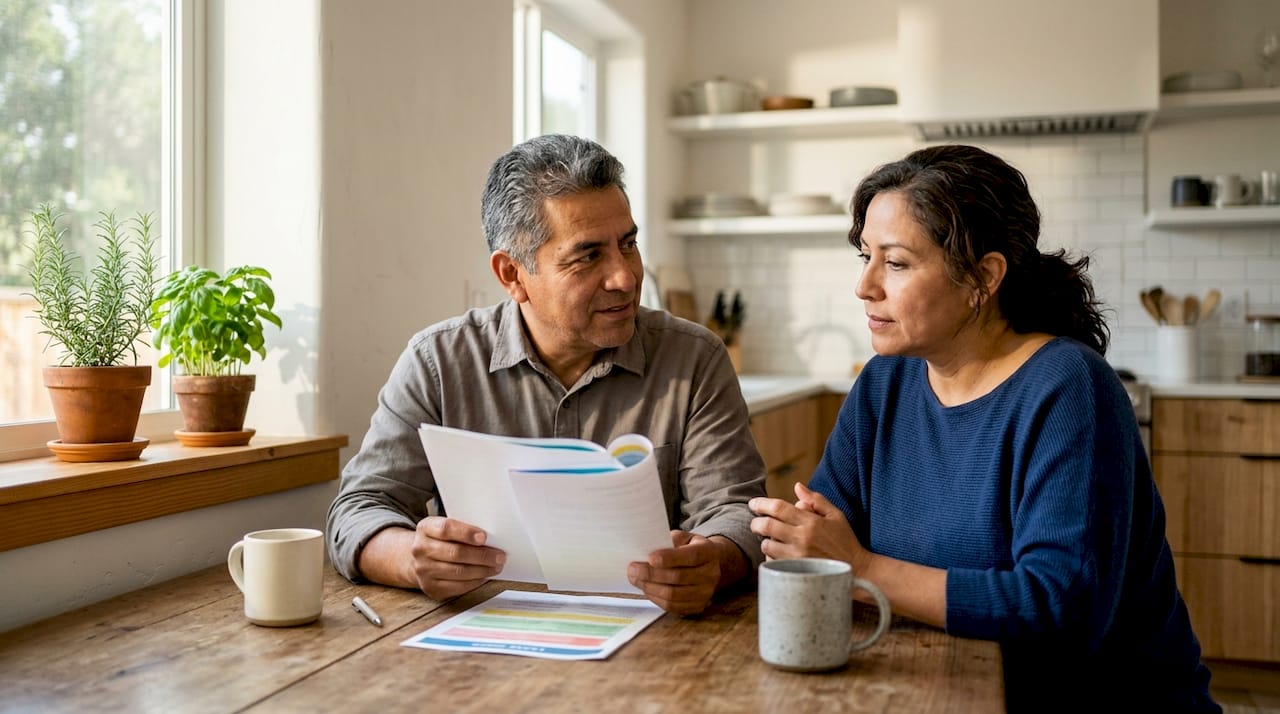 Landlord and tenant discussing lease terms