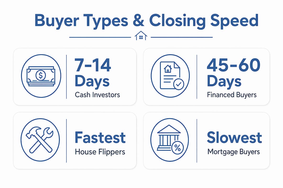 Infographic depicting buyer types and closing speeds