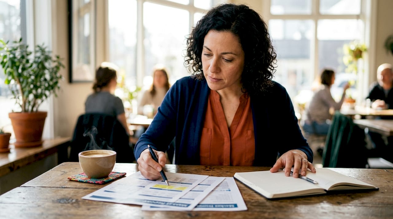 Agent analyzing real estate sale data