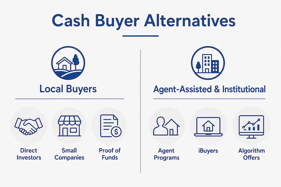 Infographic comparing types of cash home buyers