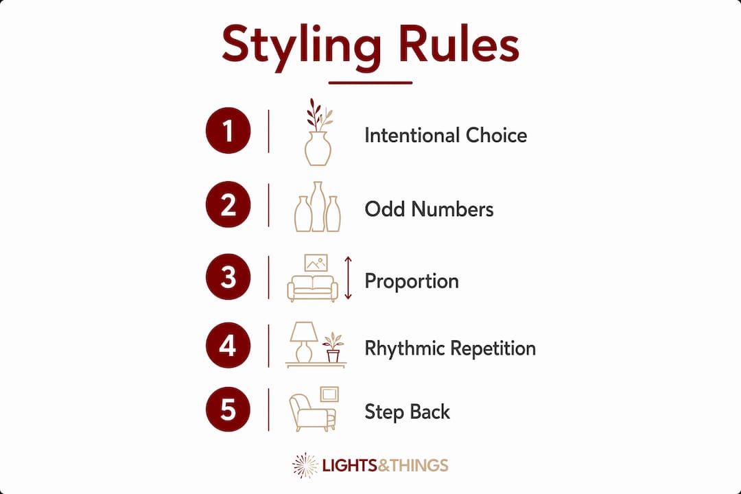 Infographic showing decorative accent styling rules