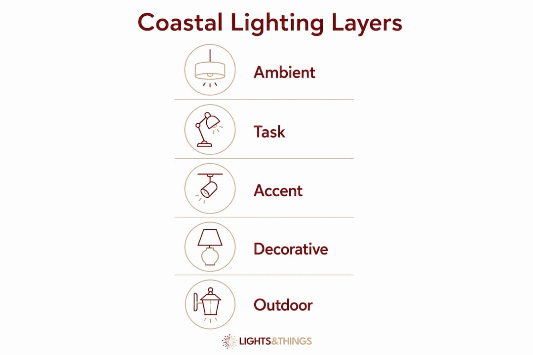 Infographic explaining coastal lighting layers