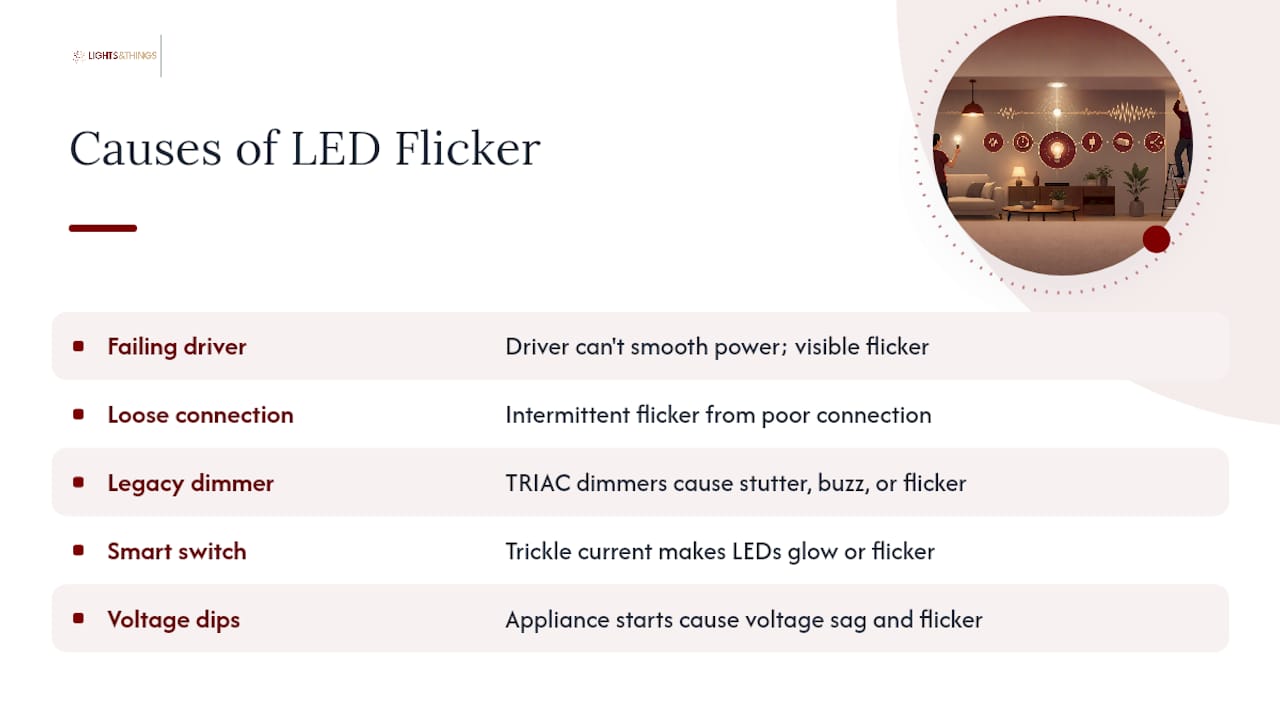 Five common causes of LED flicker