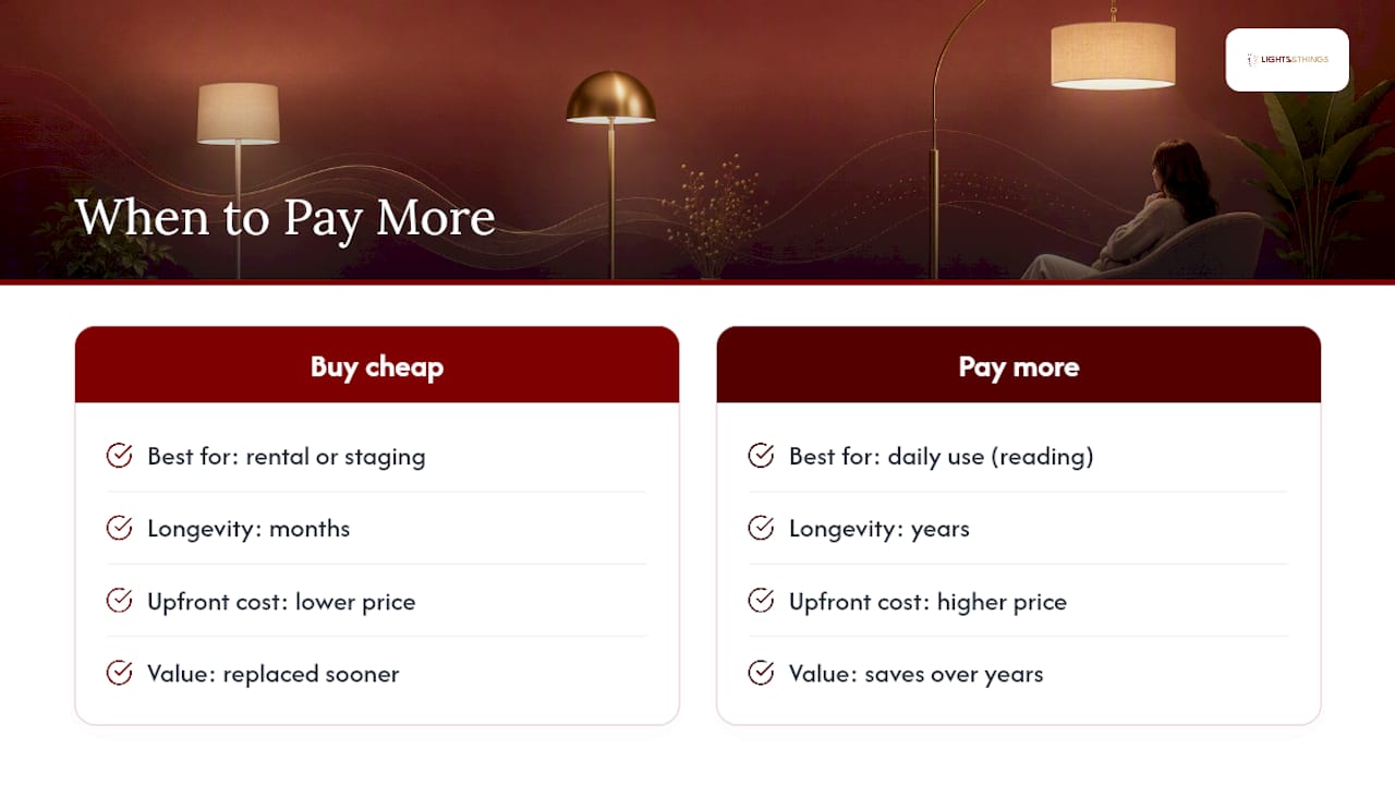 Is It Worth Paying More Upfront for a Floor Lamp? — overview diagram