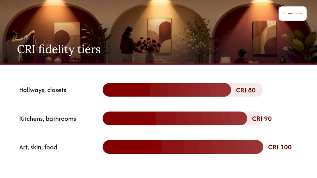 CRI 80 90 and 100 use comparison