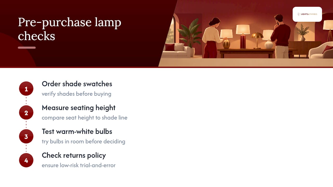 Four checks for pairing lamps successfully