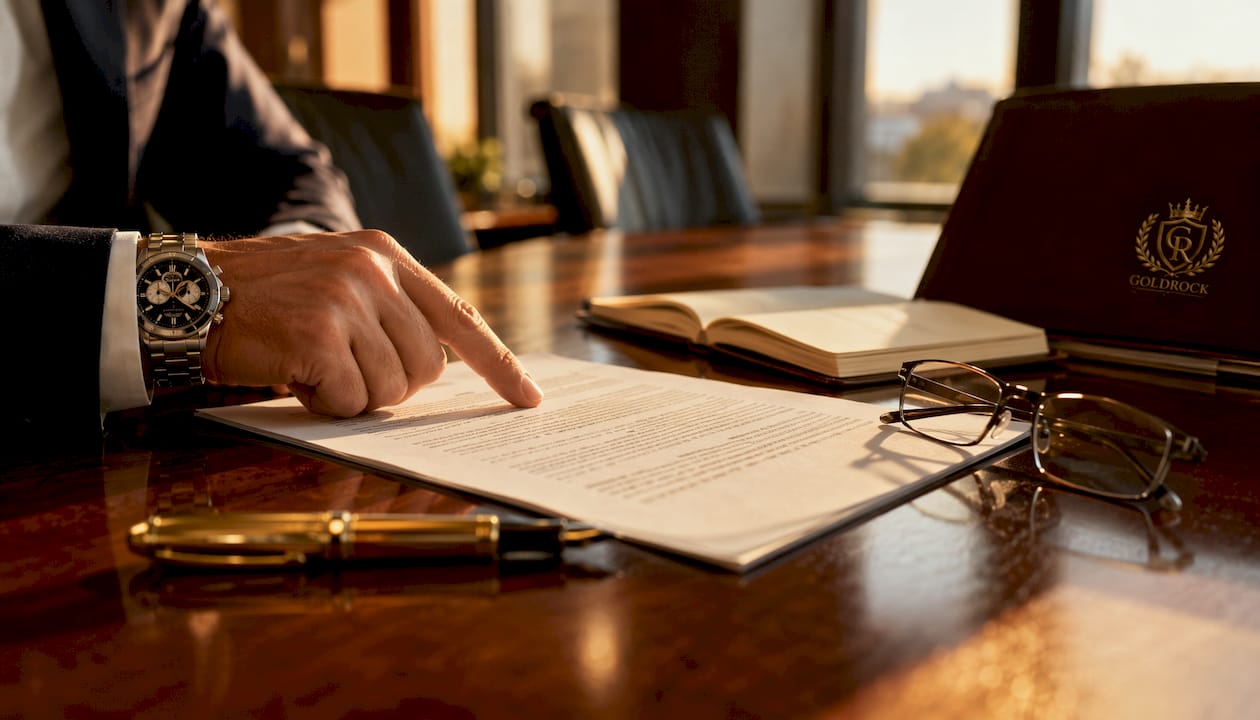 Overhead view of buyback policy document review