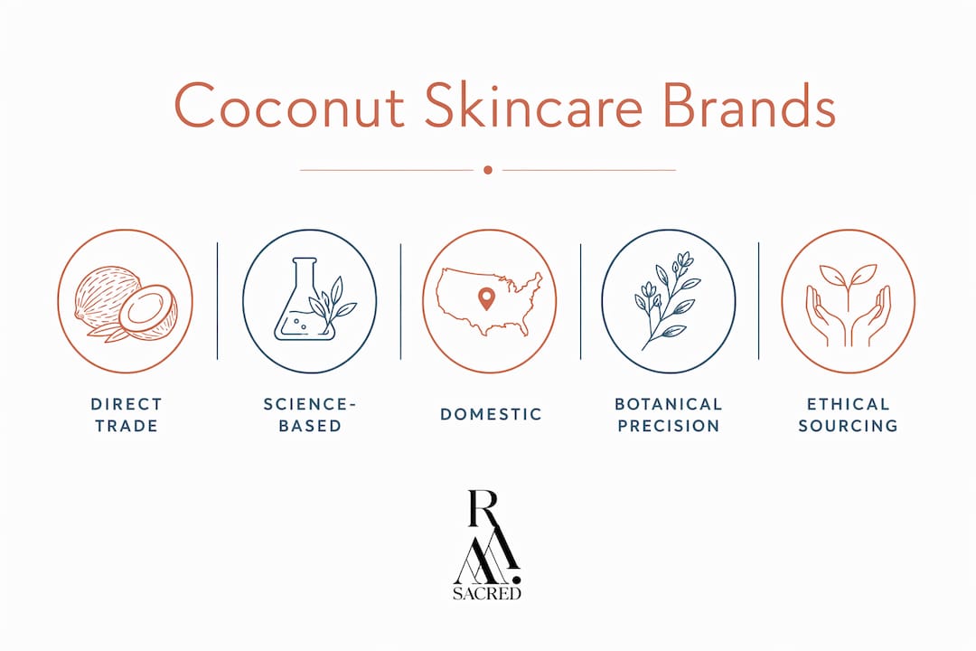Infographic comparing coconut skincare brands
