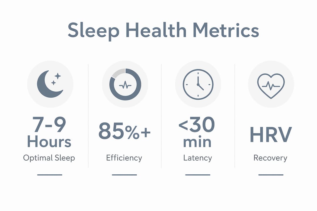 Infographic of key sleep health metrics