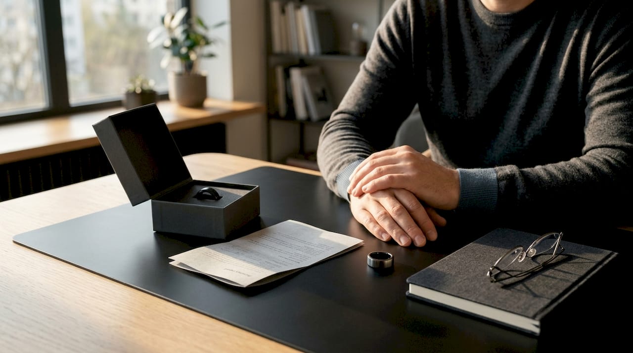 Hands evaluating sleep tracker accuracy report