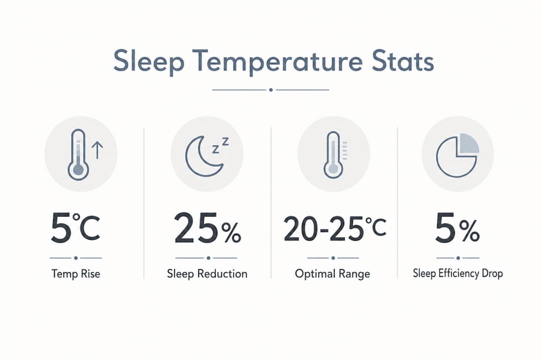 Infographic showing temperature effects on sleep quality