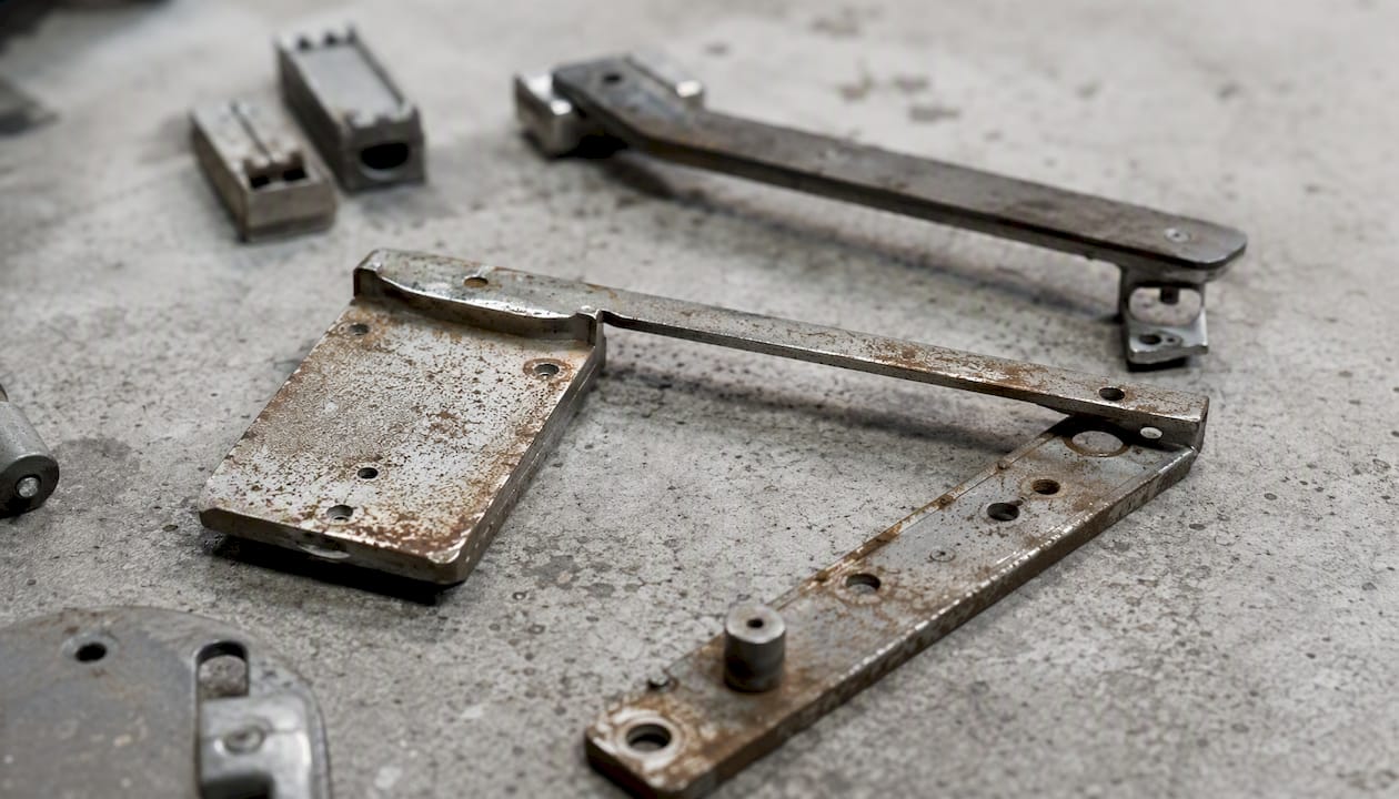 Corroded window and door hardware examples