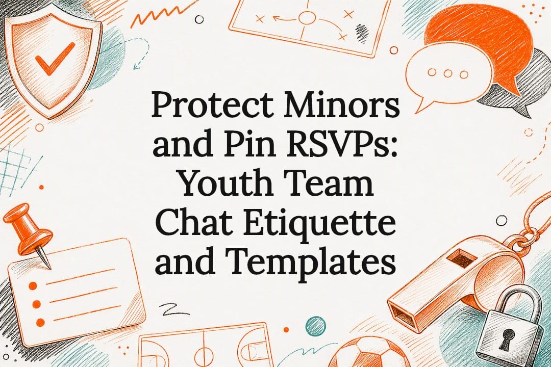 Decorative youth team chat etiquette title card