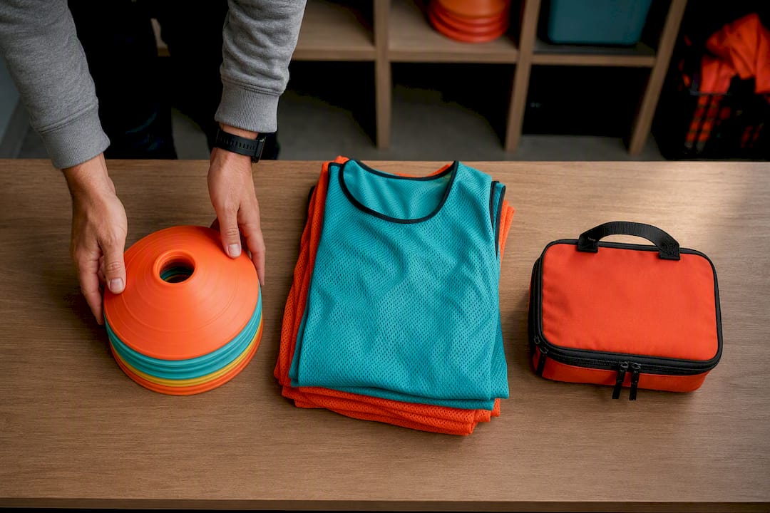 Youth coaching equipment arranged for budgeting