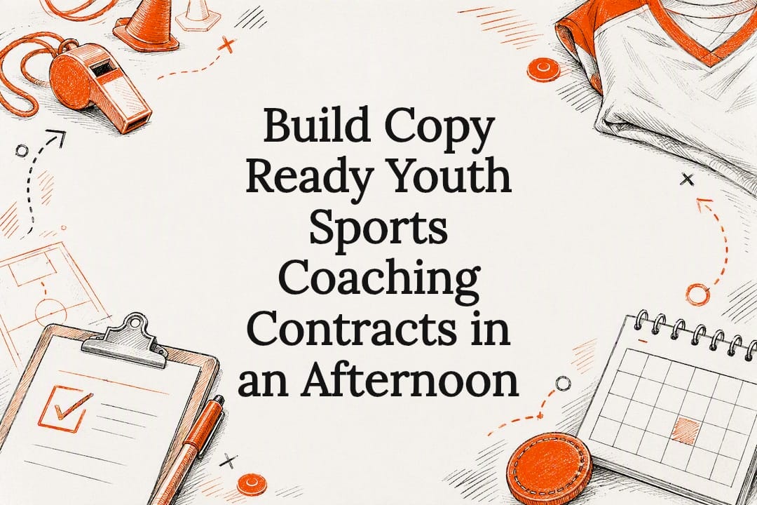 Decorative youth coaching contract title card