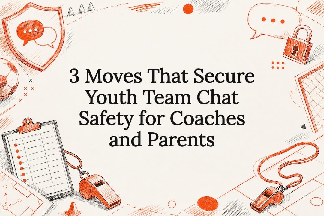 Decorative youth team chat safety title card