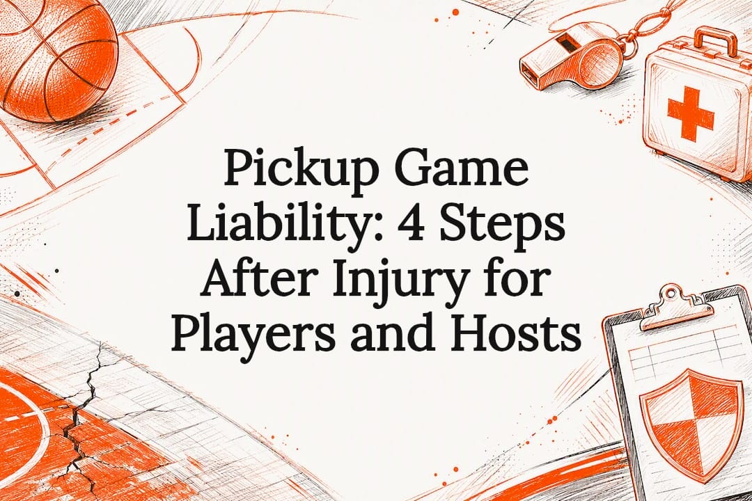 Pickup game liability title card illustration