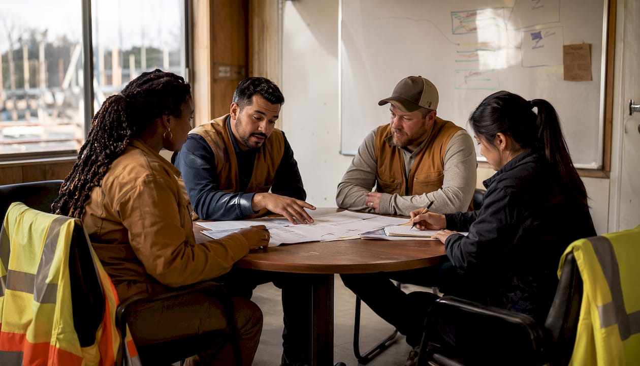 Field managers reviewing work orders collaboratively