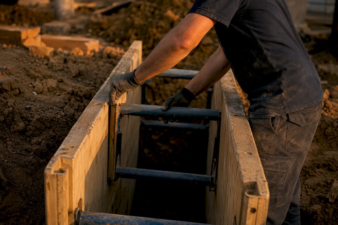 Worker positioning trench shielding system