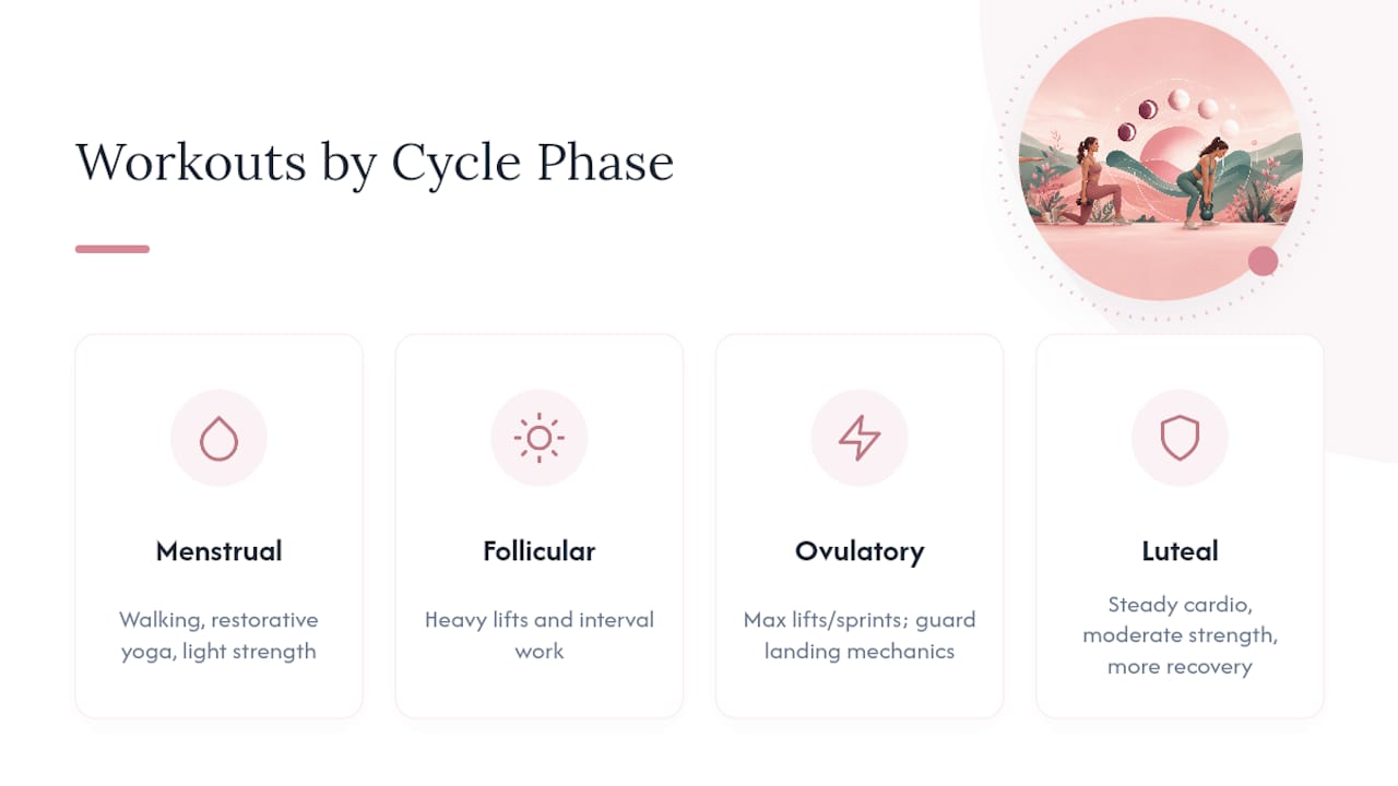 Four cycle phases with workout guidance