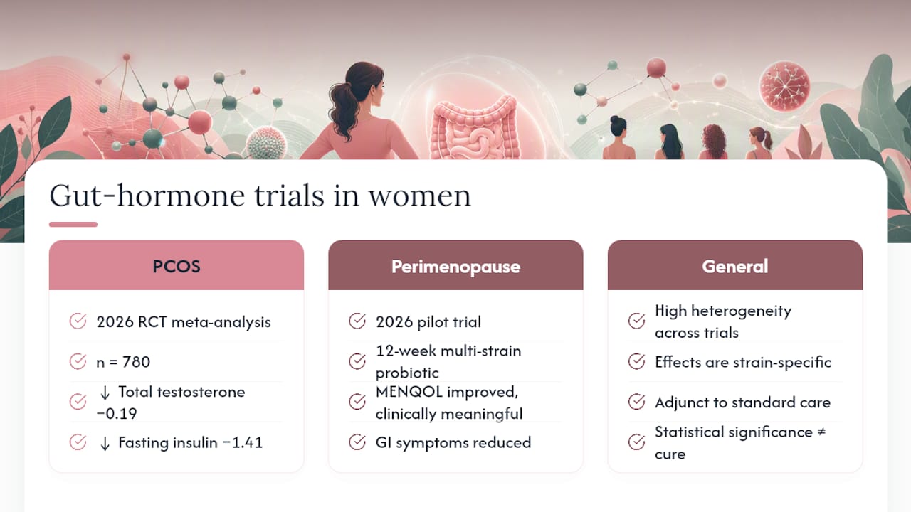 What Does Human Research Actually Show About Gut Hormones and Hormonal Health? — overview diagram