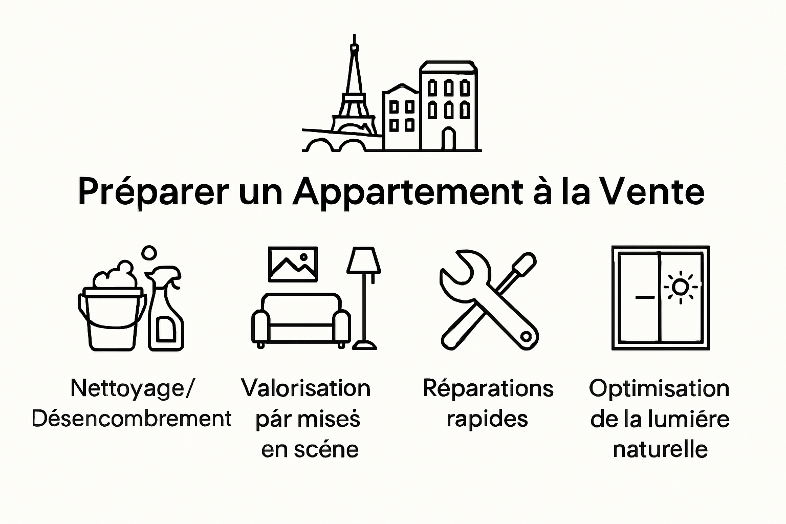 Étapes clés pour préparer un appartement à vendre rapidement à Paris