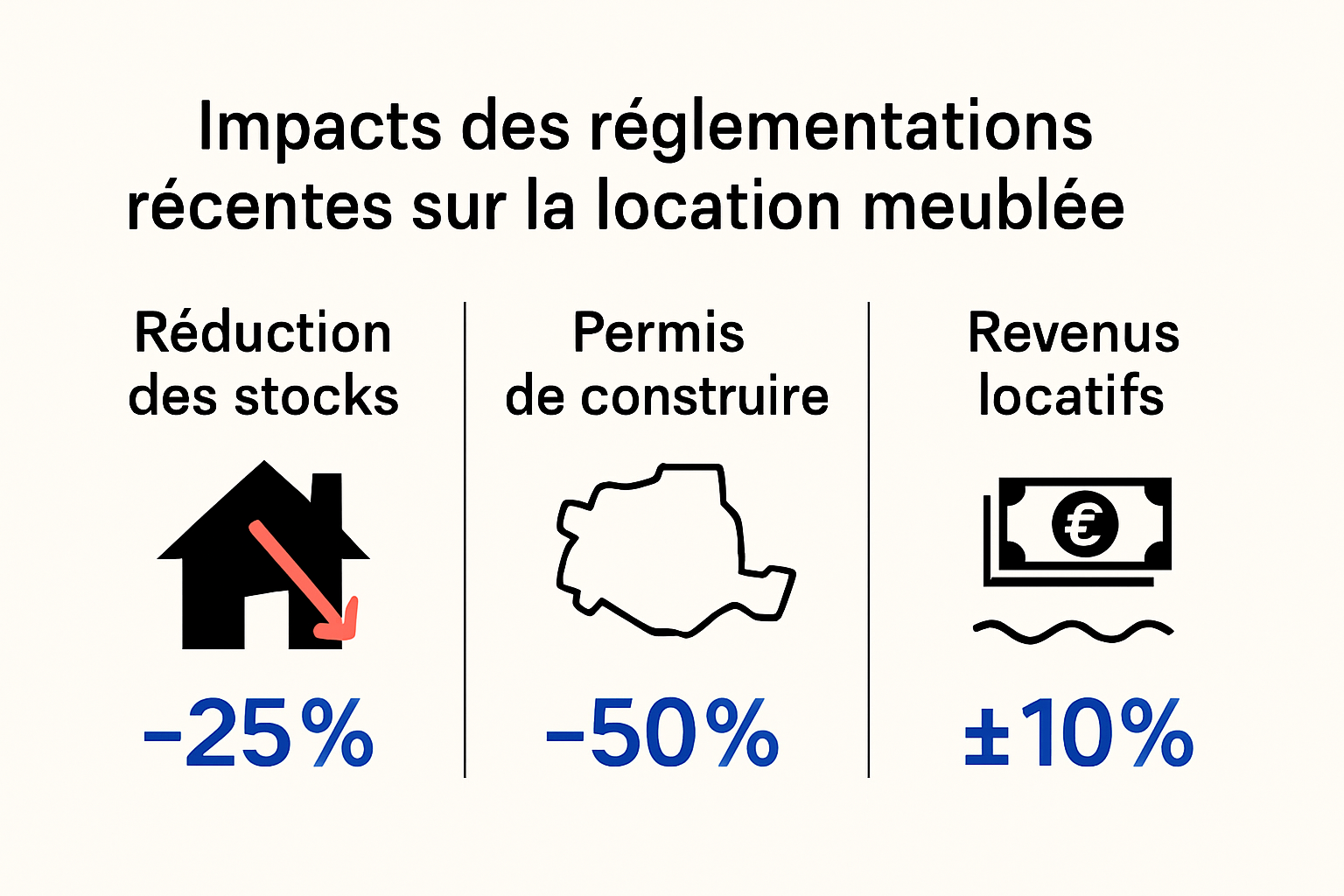 Infographic on economic impacts of meublé regulation