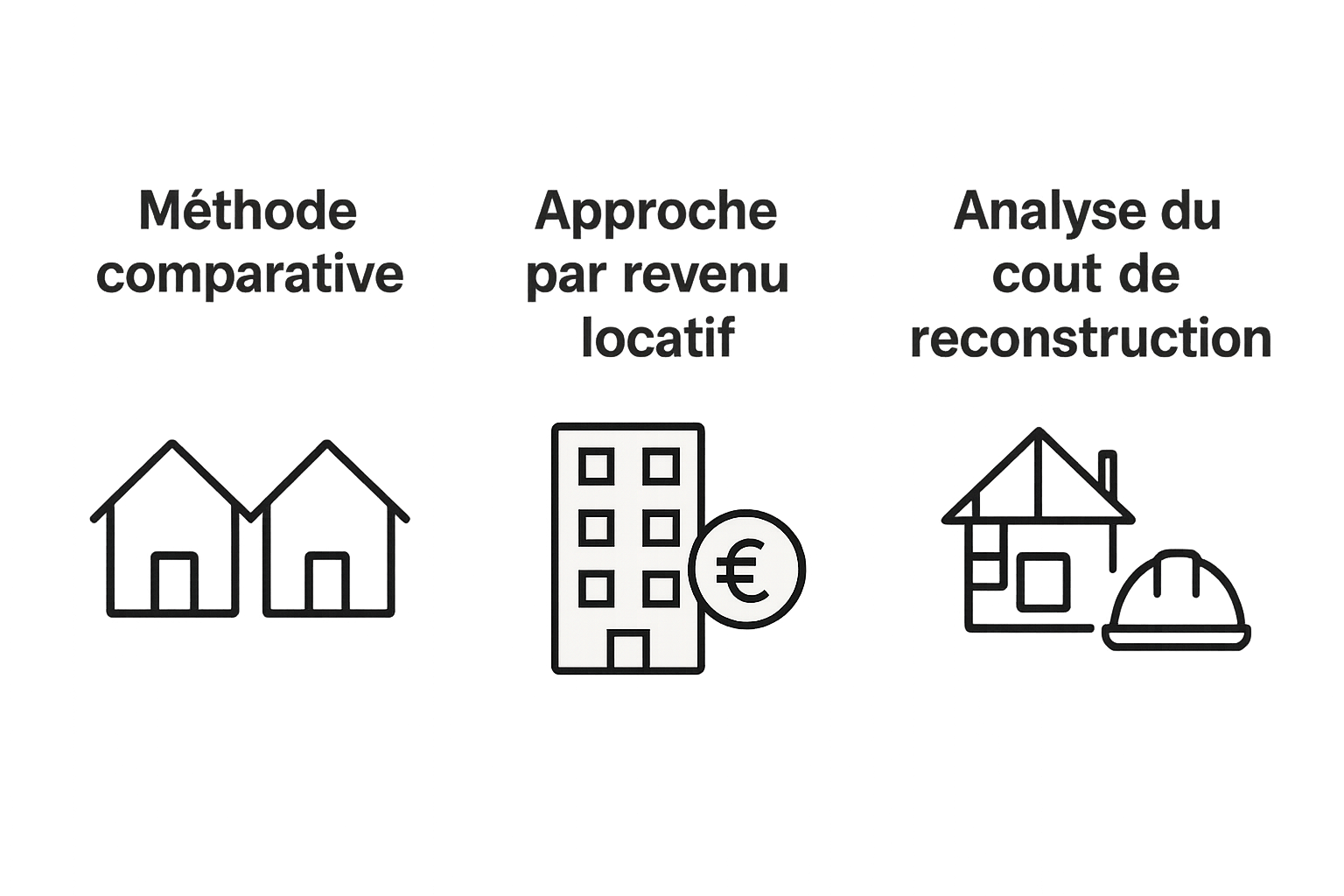 Three visual methods for calculating property value