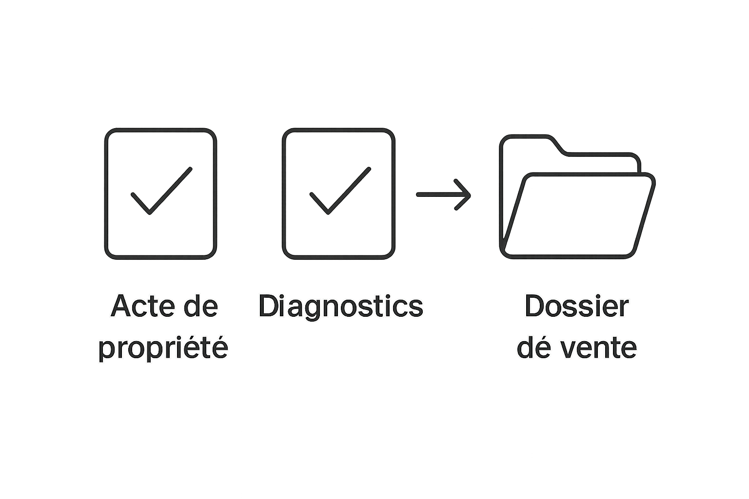Infographic showing key documents becoming a complete dossier