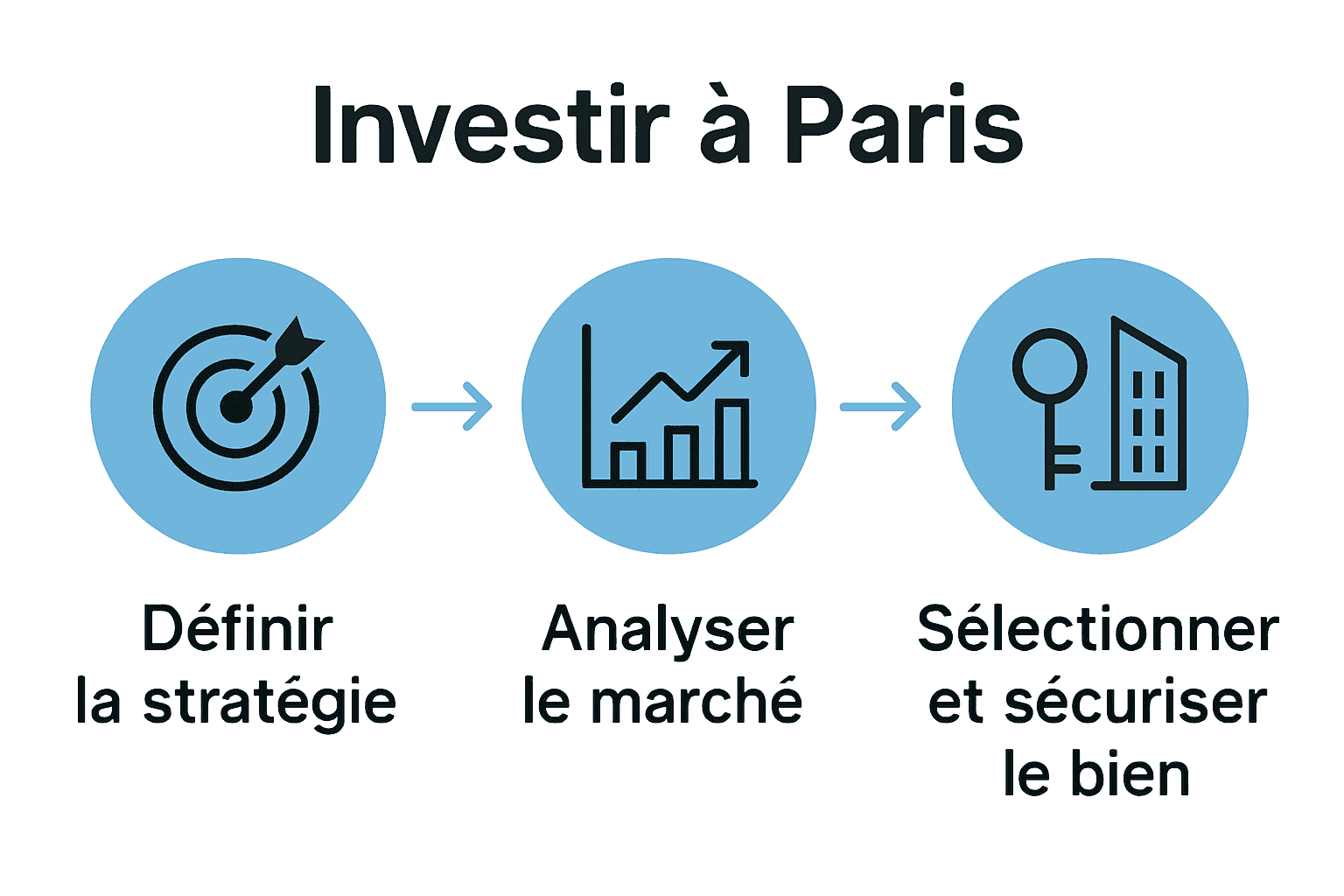 Processus en 3 étapes pour investir à Paris