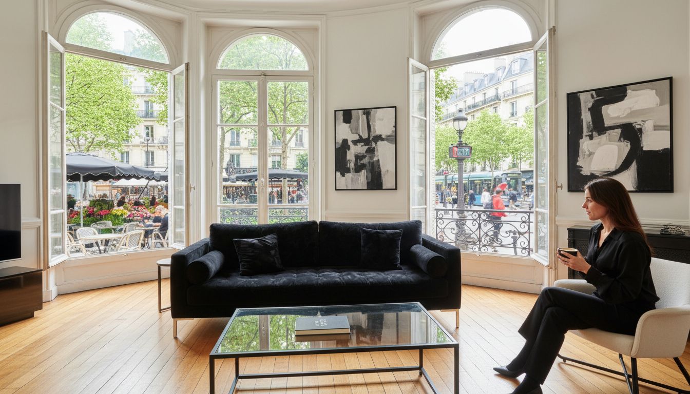 Calcul Valeur Locative : Guide Complet Paris 19 2 Interior of bright Paris apartment facing lively street