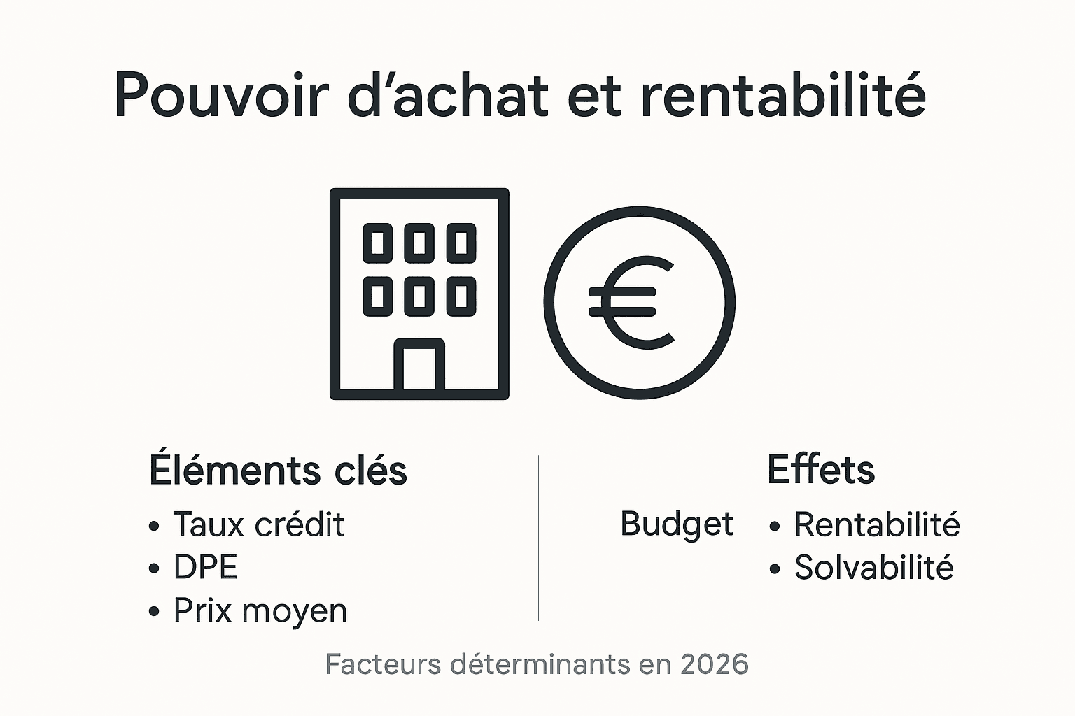 Perspectives marché immobilier : Enjeux et évolutions à Paris 2026 2 Infographie : évolution du pouvoir d'achat et de la rentabilité à Paris en 2026
