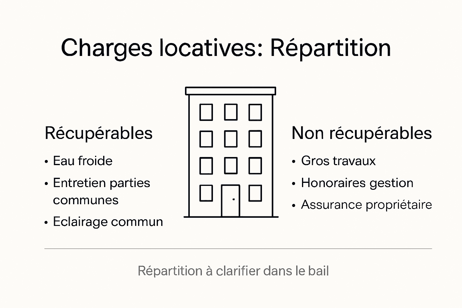 Charges locatives : Ce que chaque propriétaire doit savoir 1 Tout savoir sur les différentes catégories de charges locatives en un coup d’œil