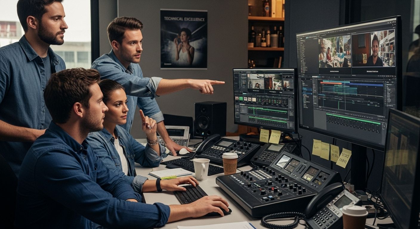 video editing teamwork