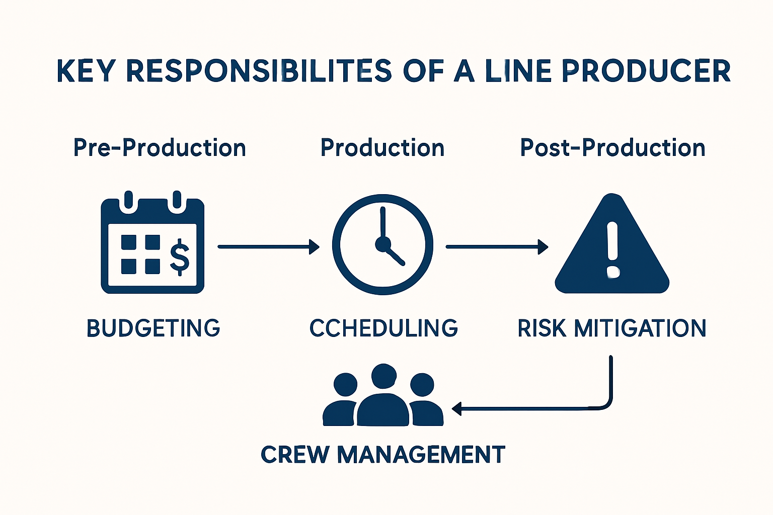 Infographic detailing main line producer duties