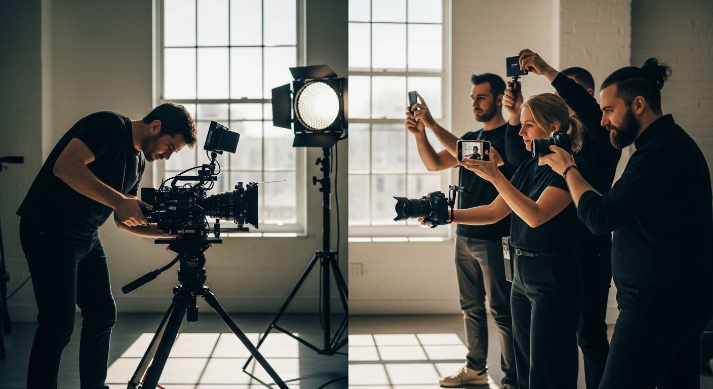 production vidéo équipe studio