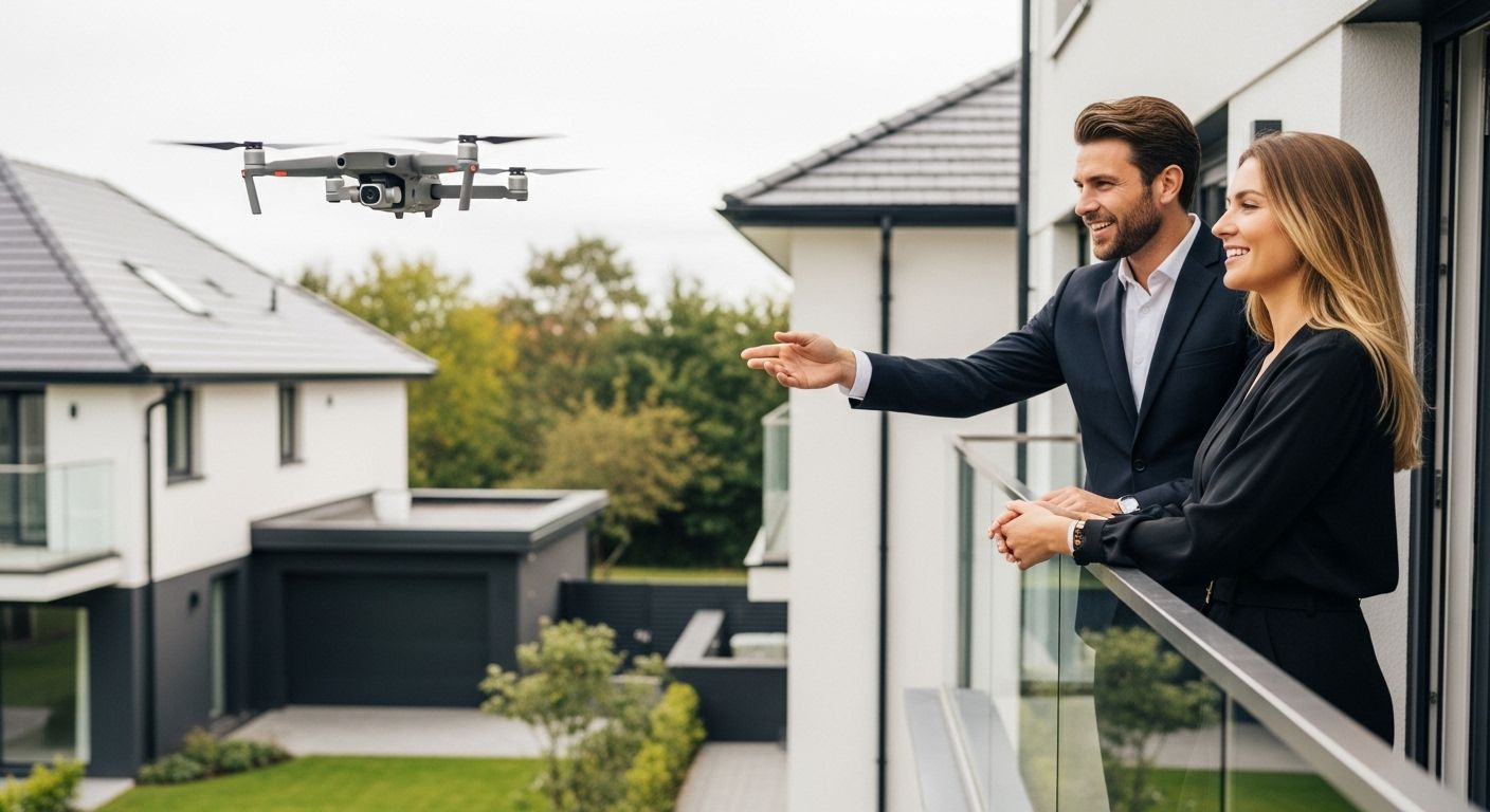 vidéo drone immobilier interaction