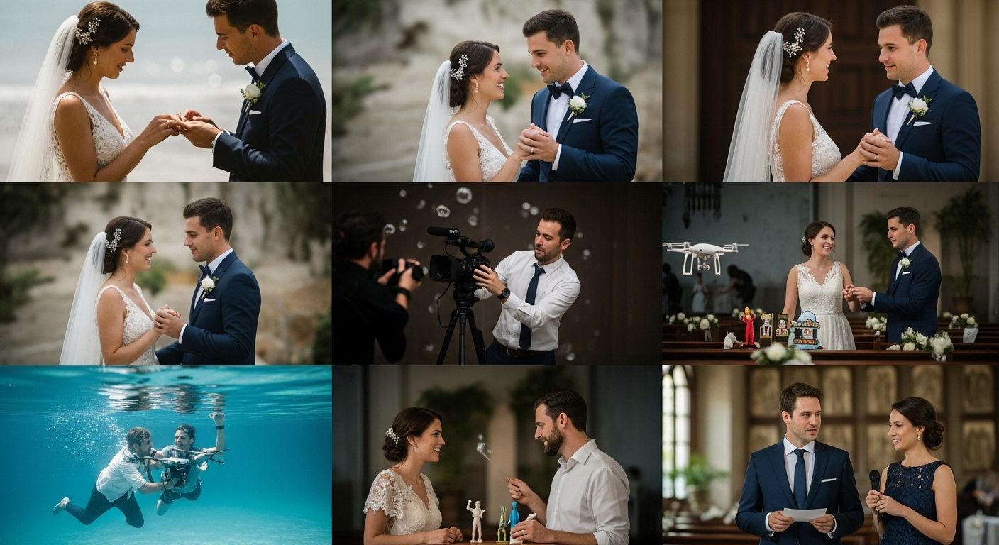 vidéo de mariage, exemples, couples