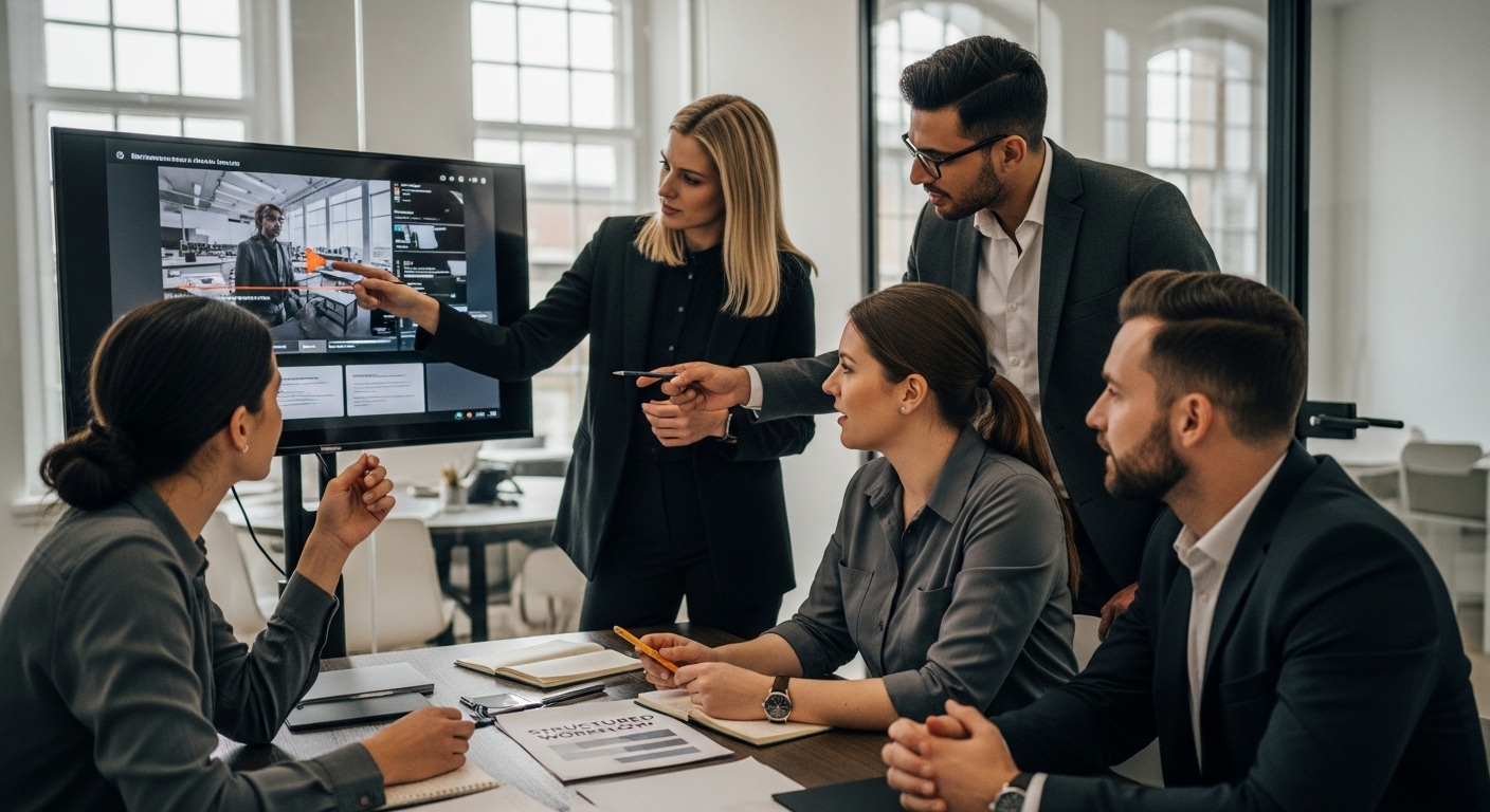 structured video production workflow team