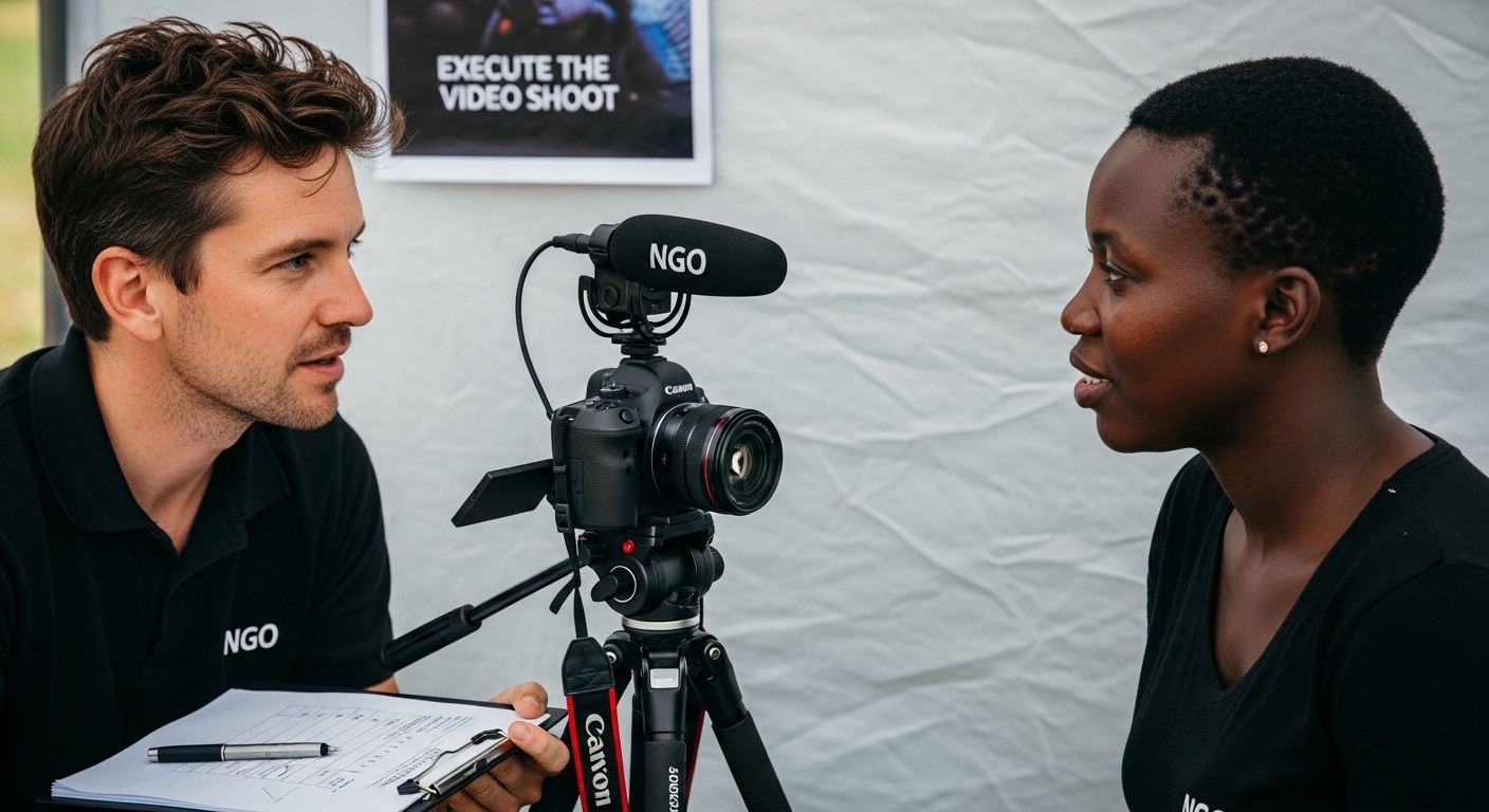 NGO filming interview