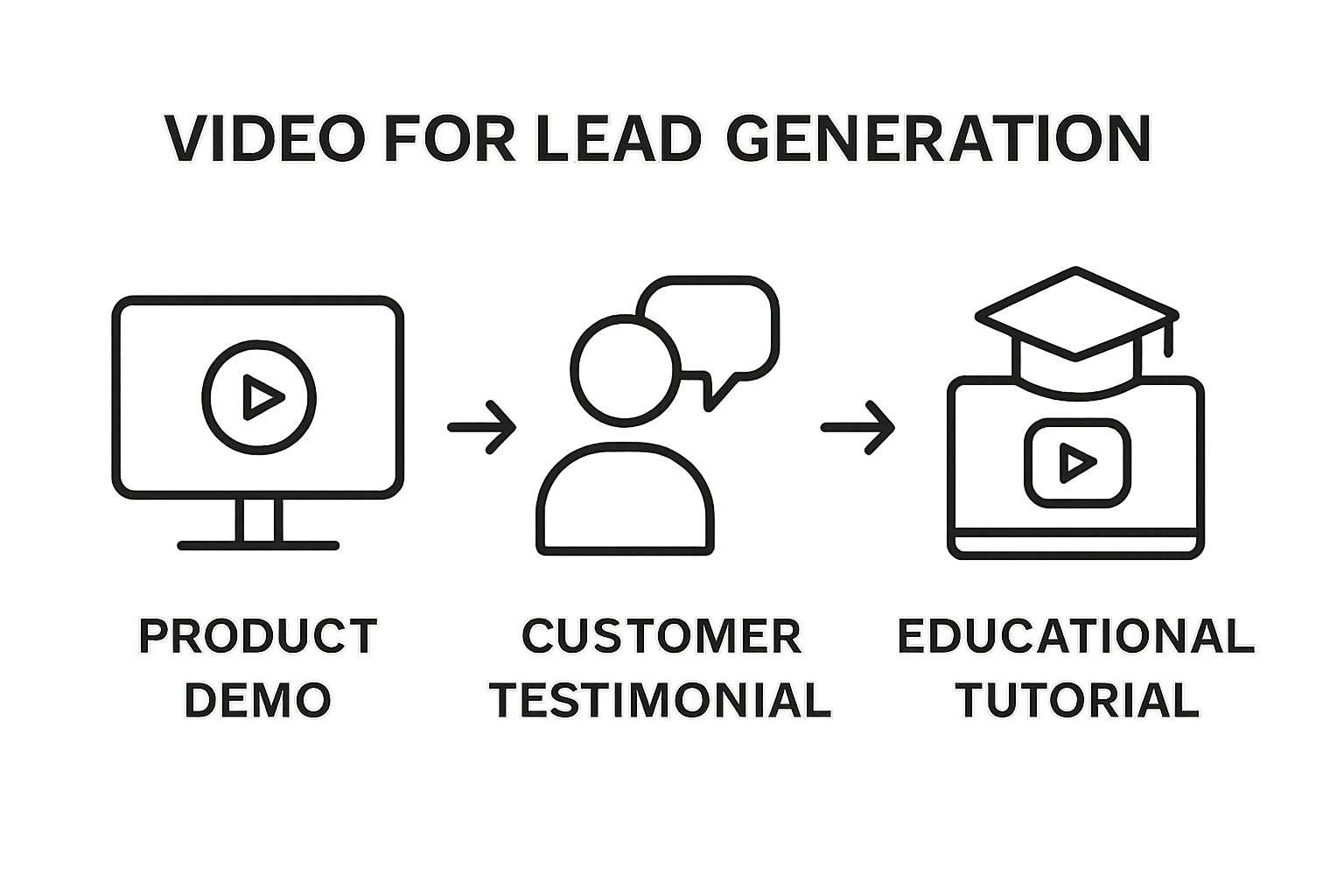 Comparison of key video types for lead generation