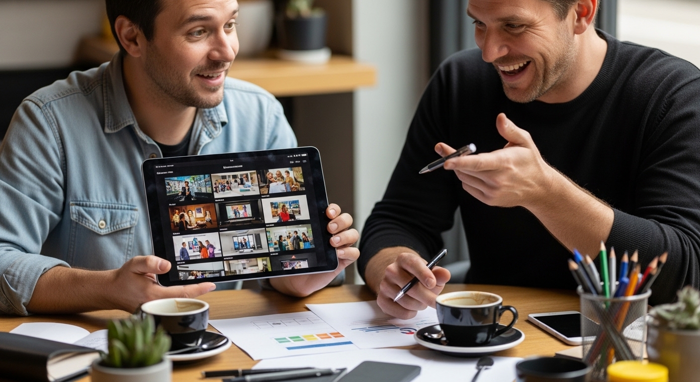 storyboard vidéo café