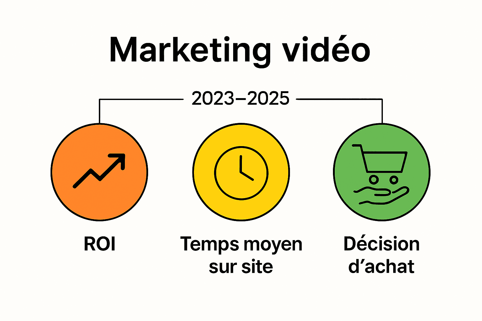 Infographic showing 2025 video marketing statistics for ROI, engagement, conversion.