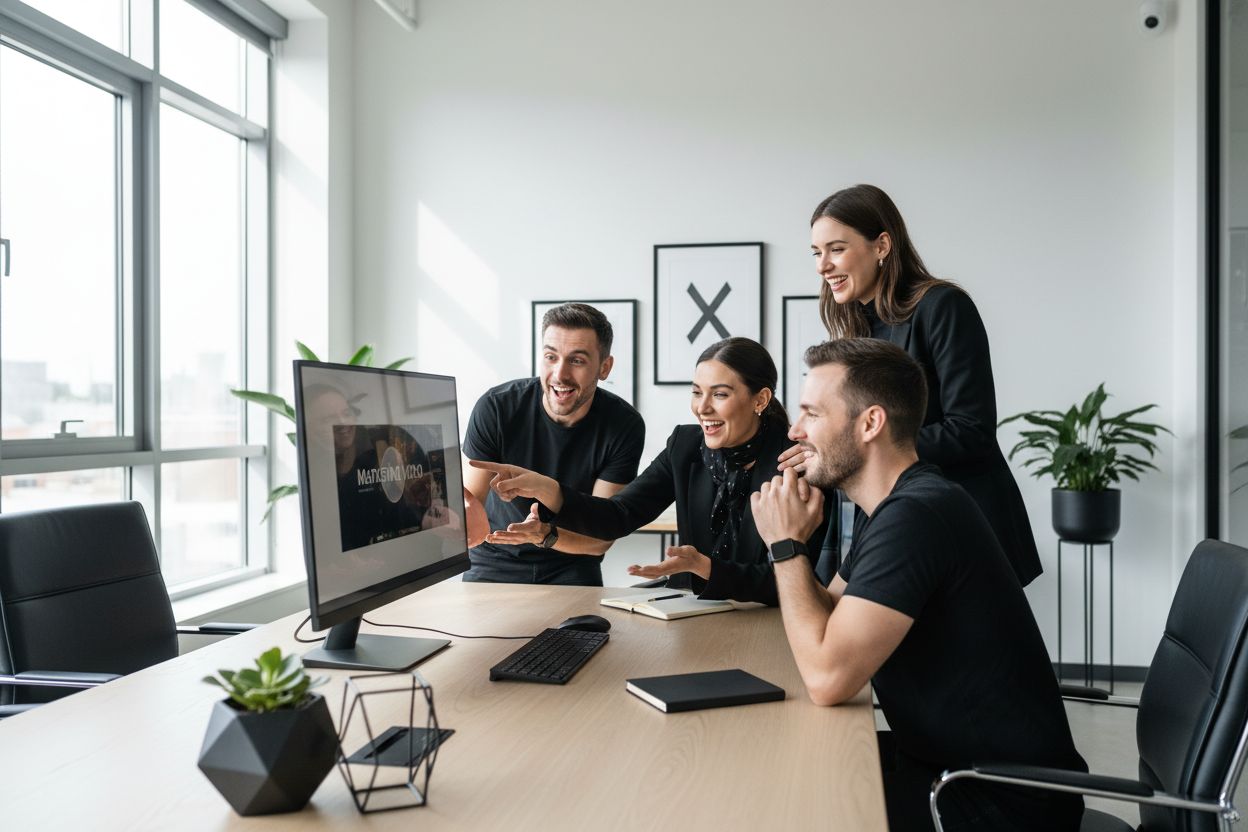 équipe marketing vidéo promotionnelle