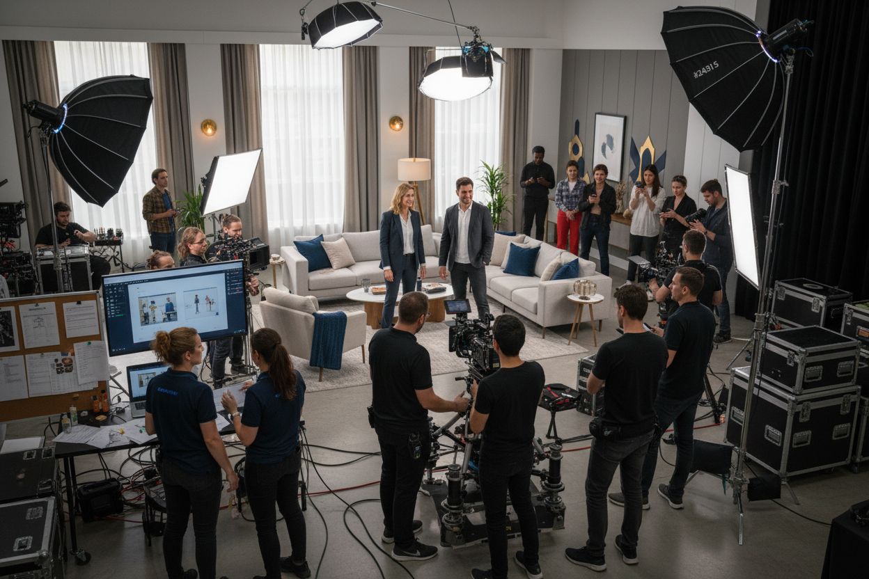 professional tv commercial set