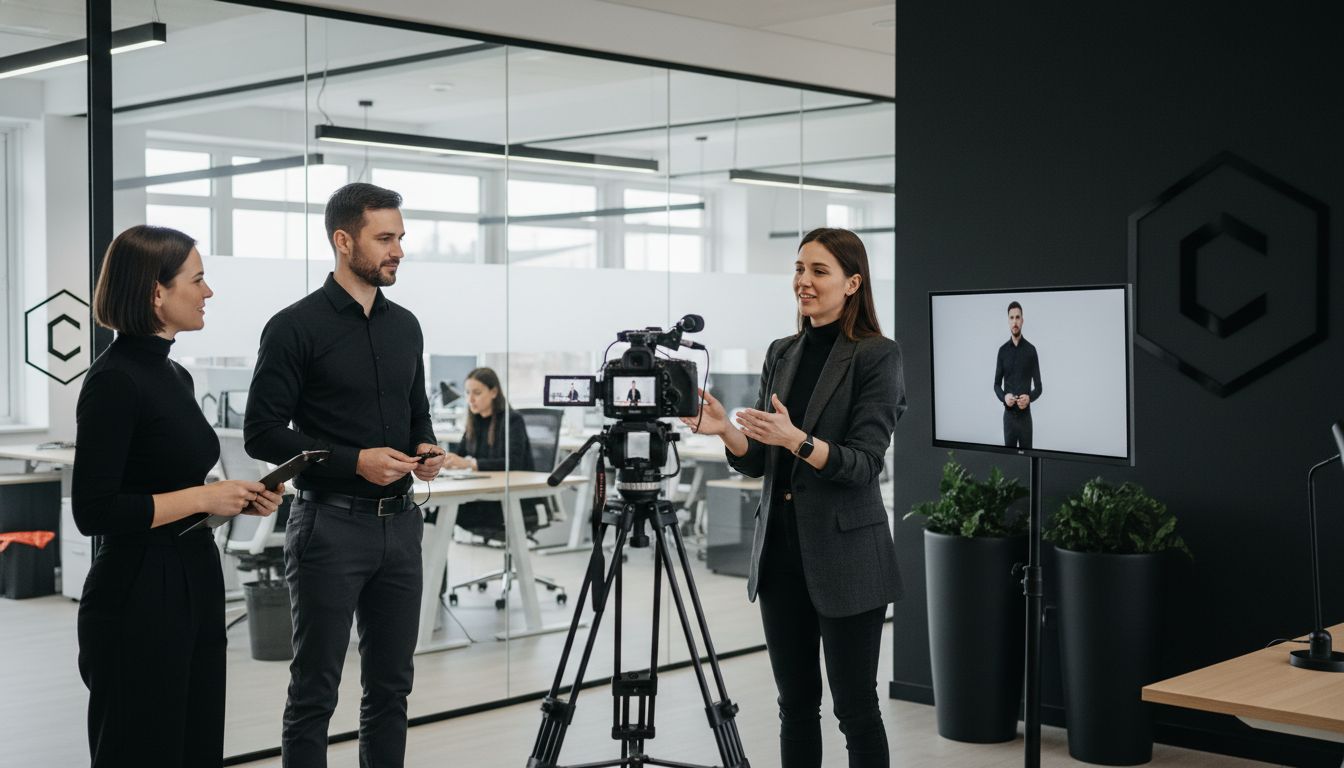 équipe tournage vidéo entreprise