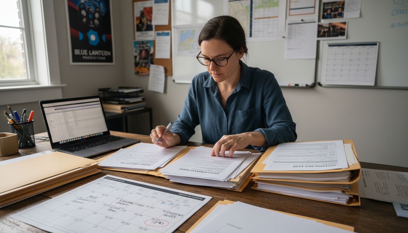 film permit paperwork desk